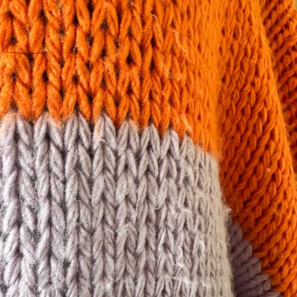 Davi & Dani Colourblock Chunky Knit Dopamine Dressing Cardigan S/M - Picture 5 of 9